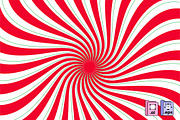 Candy Cane Swirl Background, a Seasonal Illustration by MISS CHATZ (Thumbnail 2 of 3)
