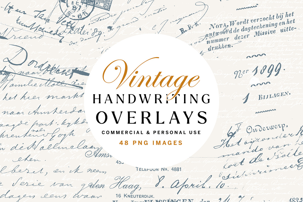 Old Handwritten Overlay PNG Textures, a Texture Graphic by Century Library