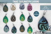 Snake Teardrop Earring Sublimation, a Print Template by DysenkaArt (Thumbnail 1 of 2)