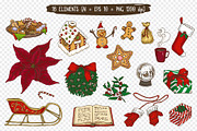Christmas Elements Collection, an Illustration by DeepFuze (Thumbnail 2 of 4)