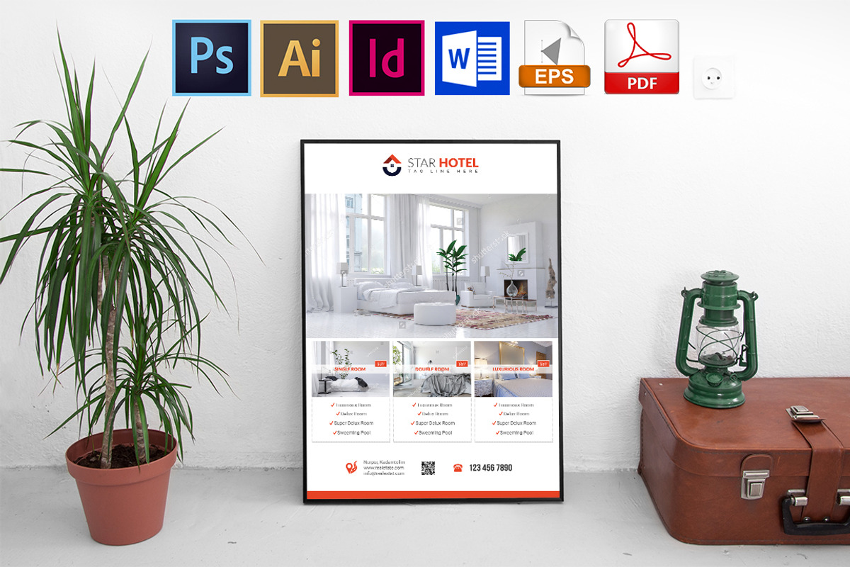 10 Hotel Poster Bundle 90% OFF, a Flyer Template by Imagine Design Studio (Photo 10 of 12)