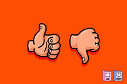 Cartoon Thumbs Up Thumbs Down, a Person Illustration by MISS CHATZ (Thumbnail 2 of 3)