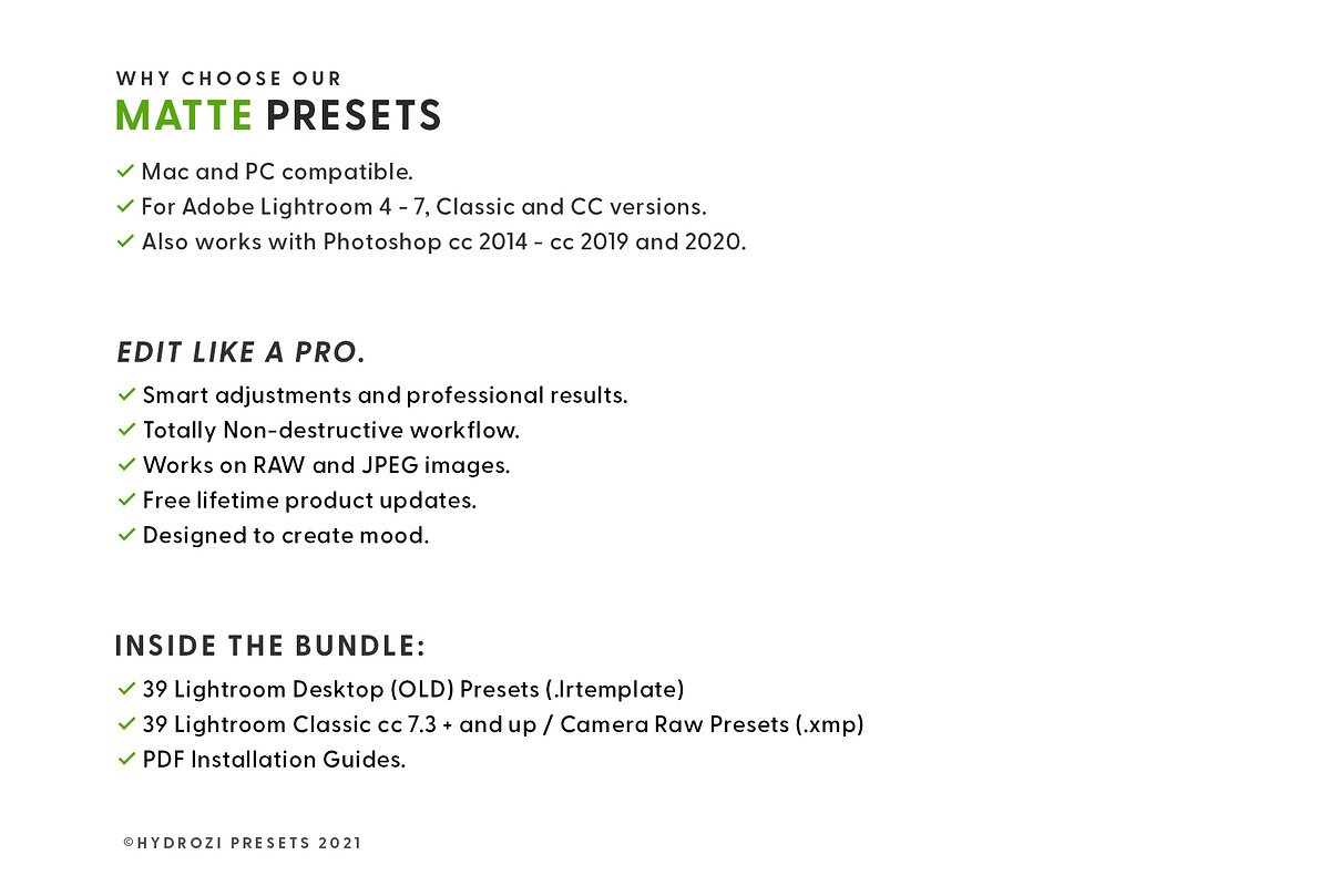Matte Box - Lightroom Presets preview 2