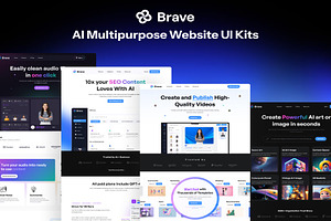 AI Multipurpose Website UI Kits, an UI Kit Template by Lumina_ui_ux202