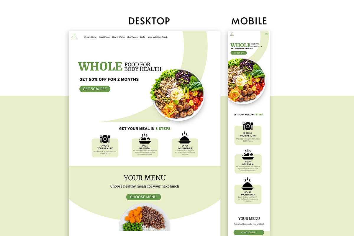 Chef UI Landing Page, a Landing Page Template by Design Unique (Photo 2 of 3)
