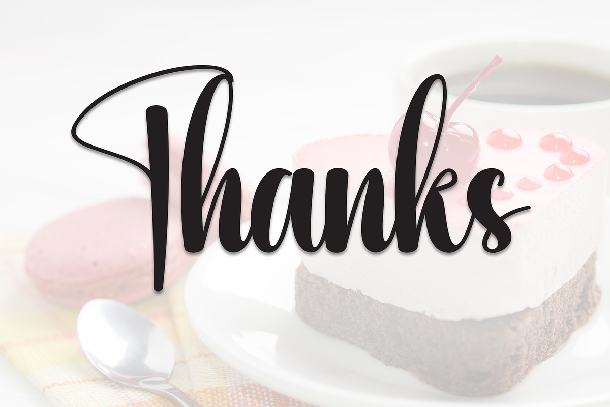 Cake | Script Font, a Handwritten Font by Scratchones (Photo 9 of 9)