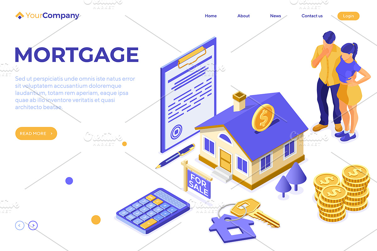 Sale Purchase Mortgage Real Estate, a Finance Illustration by TAlex (Photo 3 of 6)
