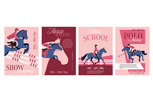 Equestrian sport posters. Horse, an Animal Illustration by winwin.art