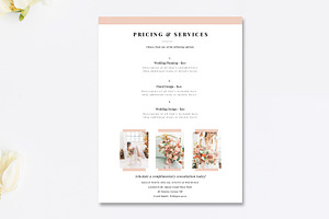 Wedding Planner Price List PSD
