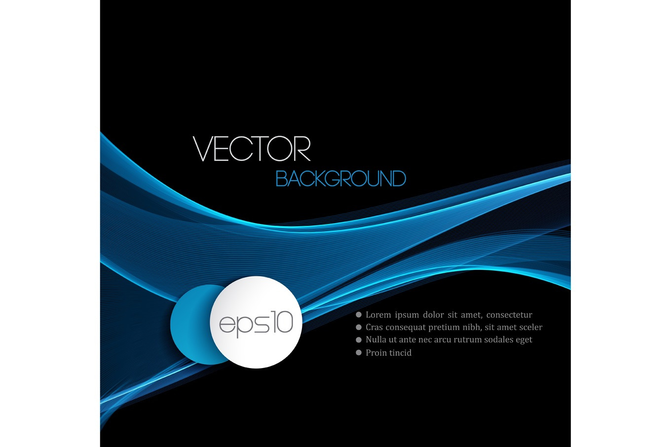 Smooth wave stream line abstract header layout. Vector illustration, a ...