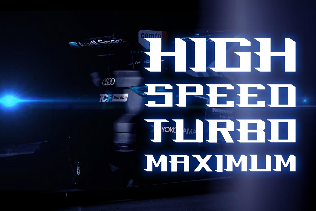 Quattro - Modern racing gaming font, a Sans Serif Font by Rupture (Photo 3 of 4)