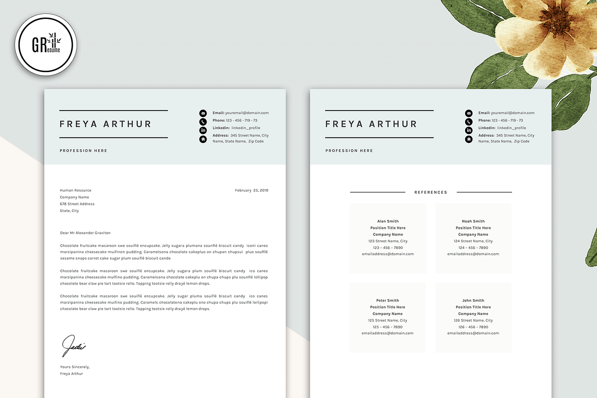 Professional CV Resume Templates, a Resume Template by GResume (Photo 4 of 7)