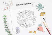 Cute Little Mermaids Vector Set, an Object Graphic by Teneresa (Thumbnail 6 of 6)