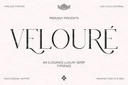 VELOURÉ — Elegance Luxury Serif, a Serif Font by ToniStudio (Thumbnail 1 of 13)