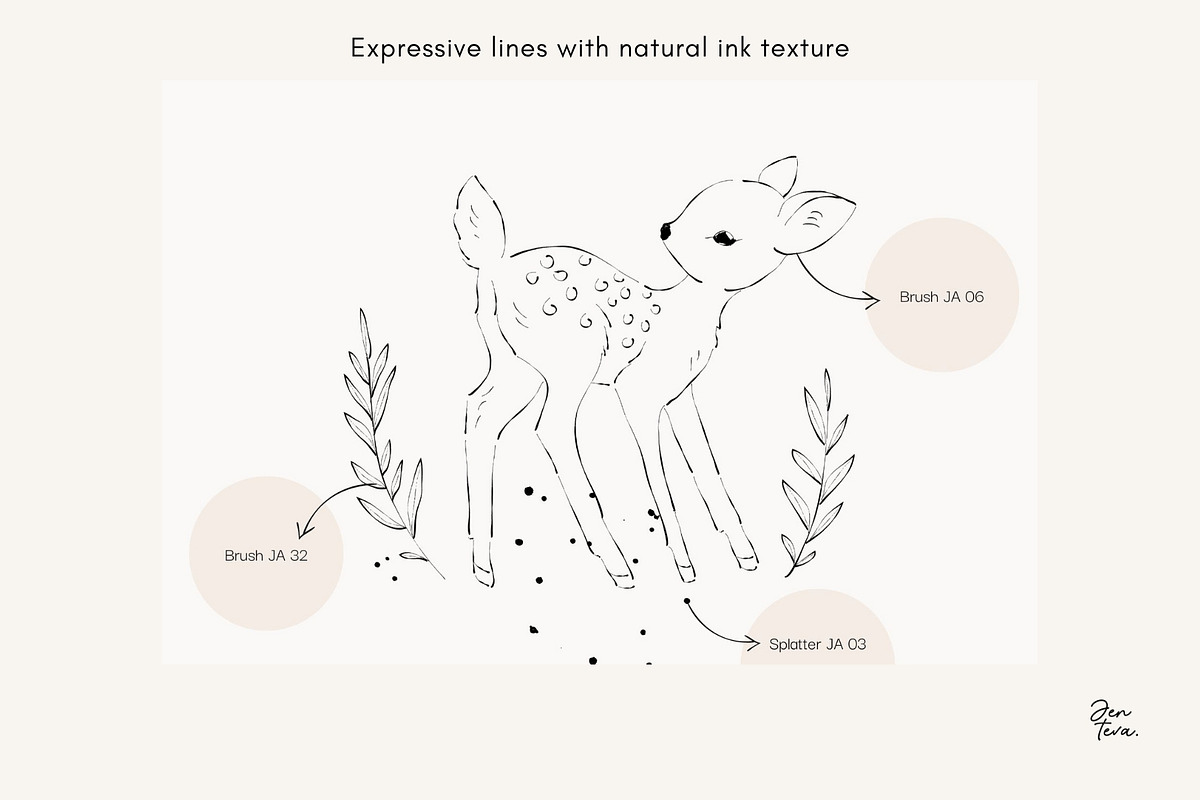 150 Illustrator Brush Bundle, a Brush Add-On by Jenteva Art (Photo 4 of 19)