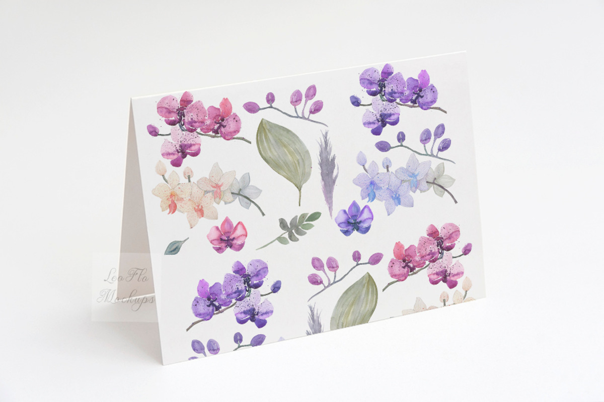 A2 Greeting card mockup invitation, a Print Template by Leo Flo Mockups (Photo 4 of 5)