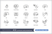 Minimal American Sign Language (ASL), an Outline Icon by Picture Window (Thumbnail 4 of 26)
