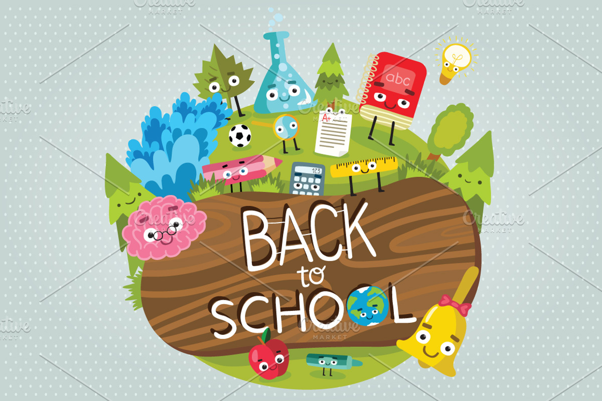 Cute School set, an Education Illustration by kostolom3ooo (Photo 4 of 5)