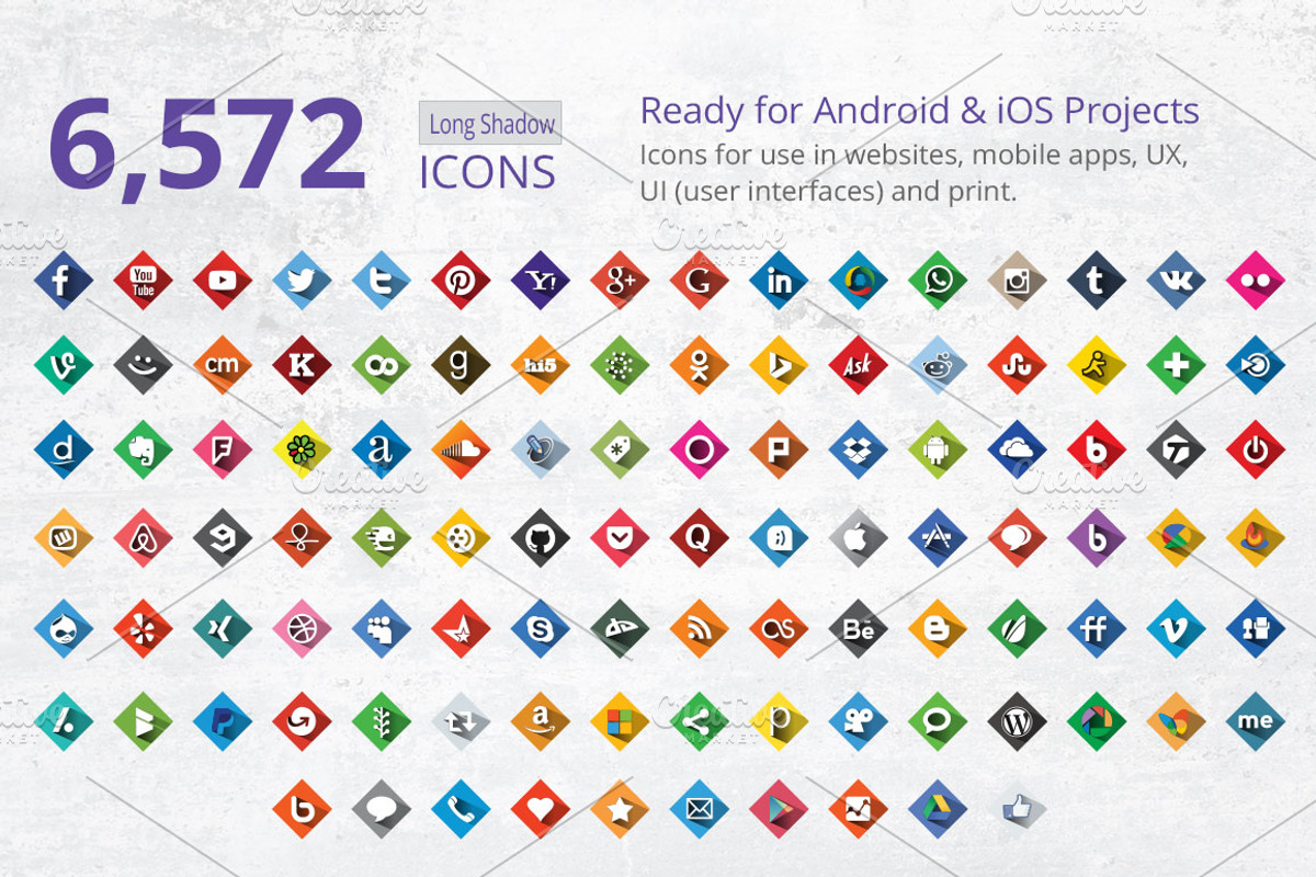 212 Qube Social Media Icons, an Icon by ArtFusion (Photo 2 of 5)