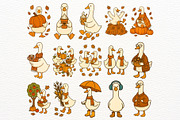 Thanksgiving Silly Goose Clipart PNG, an Illustration by Nicolle's Colorful Art (Thumbnail 4 of 6)