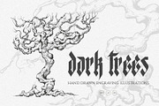 Dark Trees | Hand Drawn Engravings, an Object Illustration by Norse Moss (Thumbnail 1 of 5)