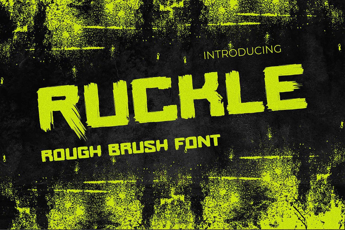 RUCKLE - Rough Brush Font, a Font by Gassstype (Photo 1 of 8)