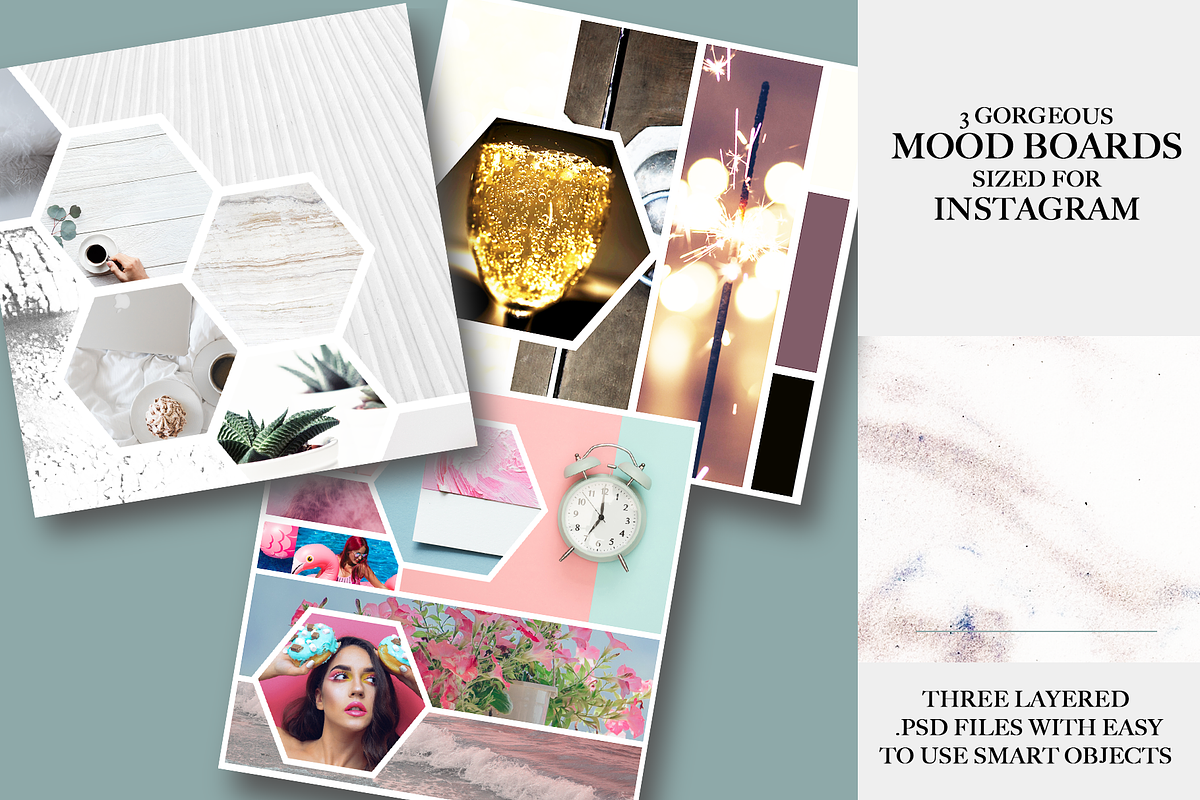 Instagram Mood Board Templates, a Social Media Template by TheLegacyBrandingCo (Photo 1 of 3)