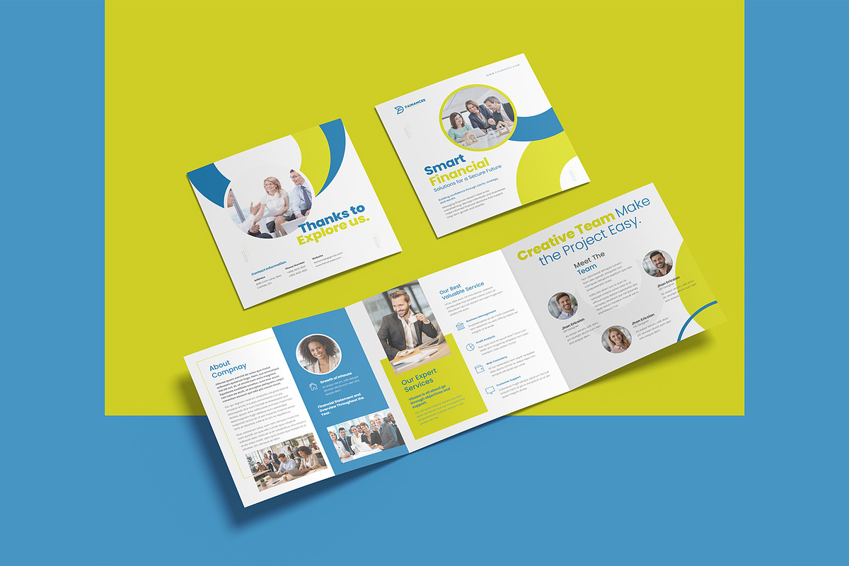 Square Tri-fold Brochure, a Brochure Template by astutedesign11 (Photo 2 of 2)