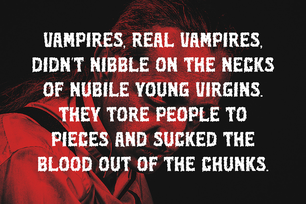 Ghouls Bloods - Dripping Font, a Script Font by AQR Studio (Photo 3 of 16)