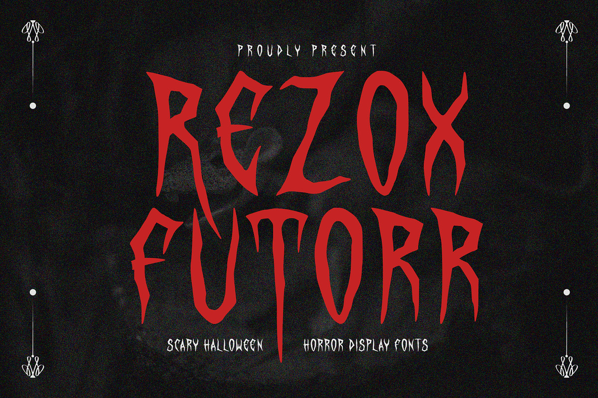 Rezox Futorr Scary Display Font, a Handwritten Font by Maulana Creative (Photo 1 of 7)