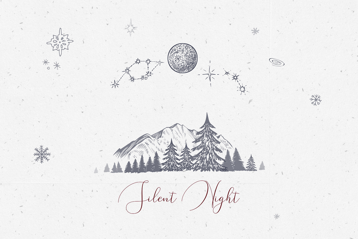 Christmas winter sketches - vector, an Animal Illustration by Aquatinta (Photo 4 of 8)