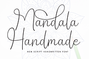 Mandala Handmade | Script Font, a Handwritten Font by Scratchones (Thumbnail 1 of 9)
