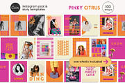 Bold Orange Pink Instagram Templates, a Social Media Template by Yaaas Design (Thumbnail 2 of 12)