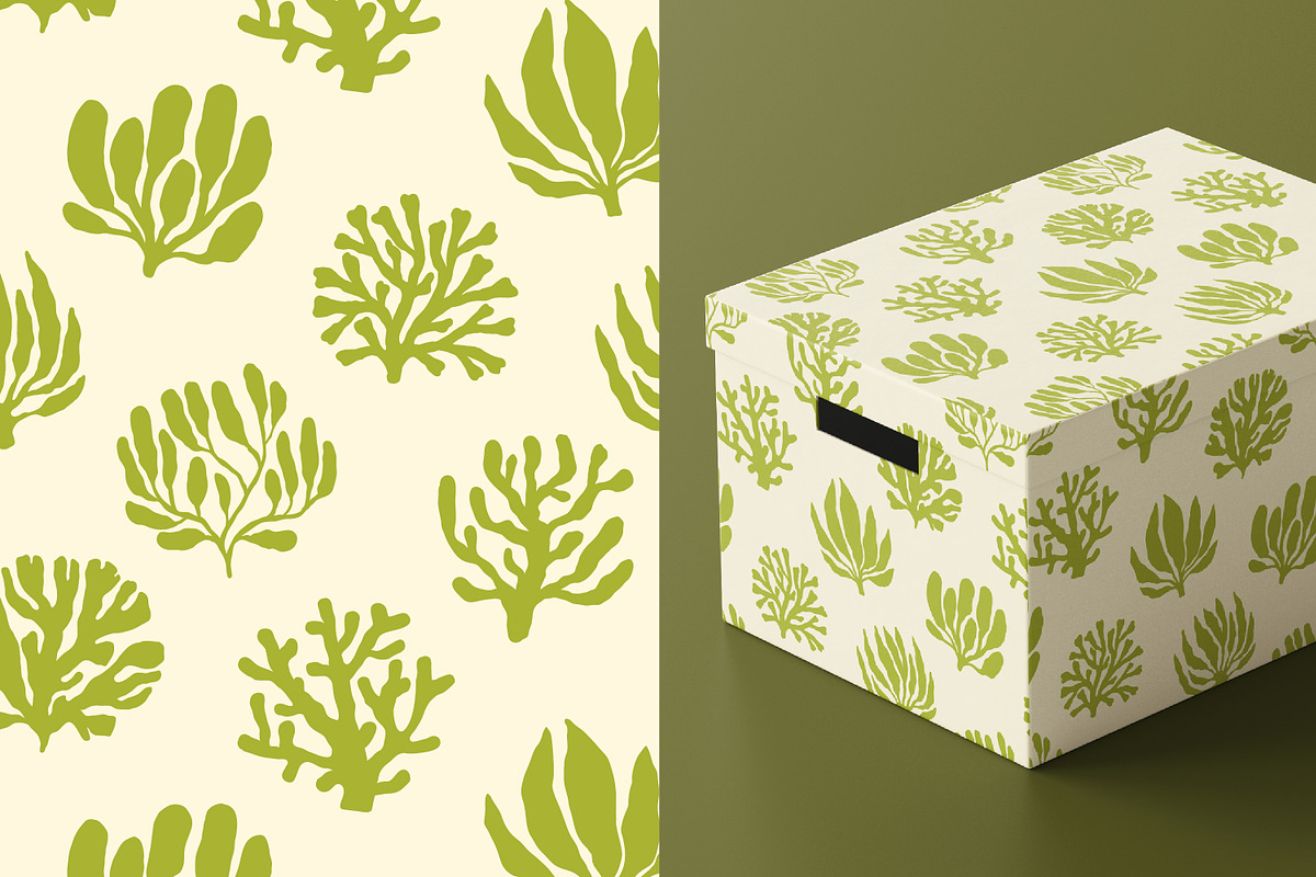 Corals, seaweed seamless patterns, a Pattern Graphic by Good Studio (Photo 8 of 9)
