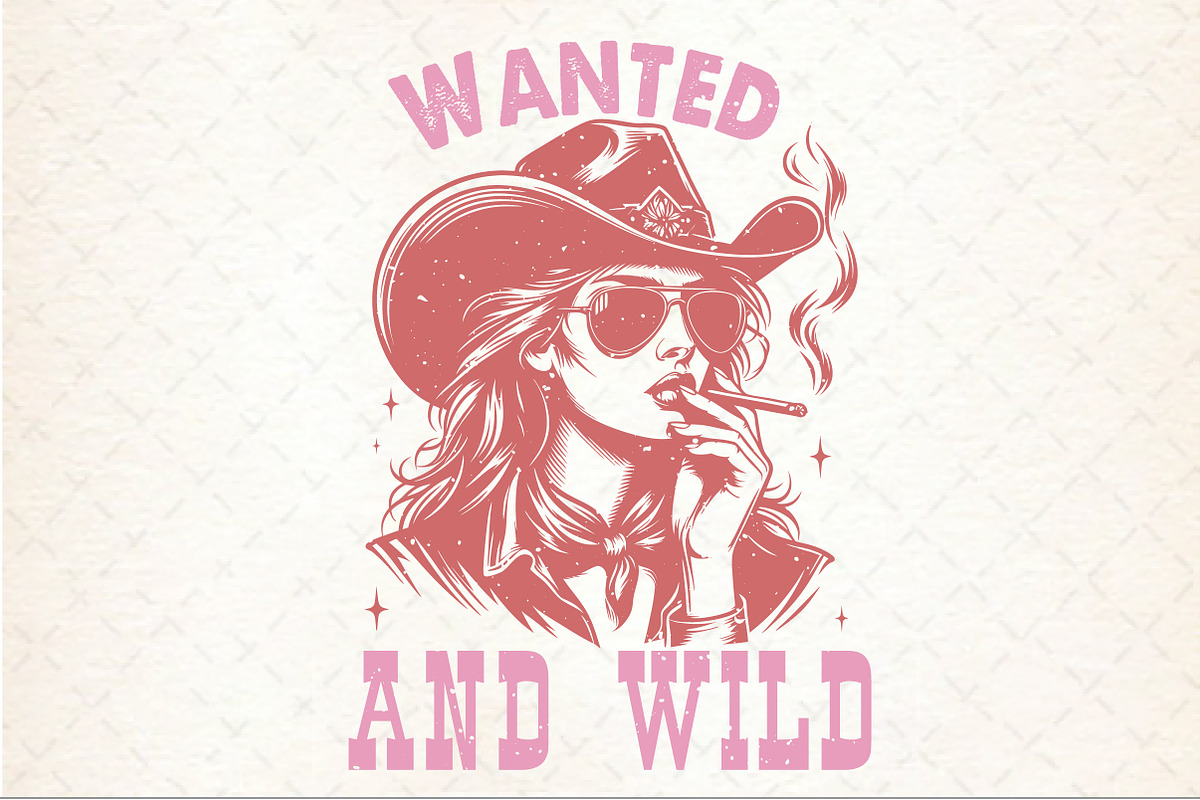 Vintage Western Cowgirl Sublimation, an Illustration by Rose Art (Photo 2 of 7)