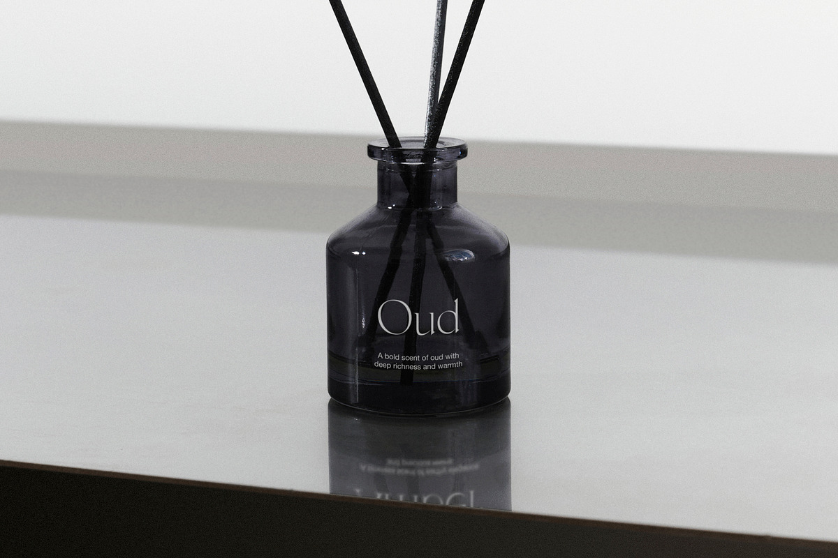 Glass Diffuser Bottle Mockup PSD, a Household Mockup by Feel This (Photo 2 of 3)
