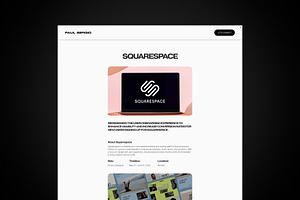 Portfolio Web Squarespace Template