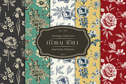 Modern Floral Toile de Jouy Patterns, a Pattern Graphic by AnnArt (Thumbnail 2 of 13)
