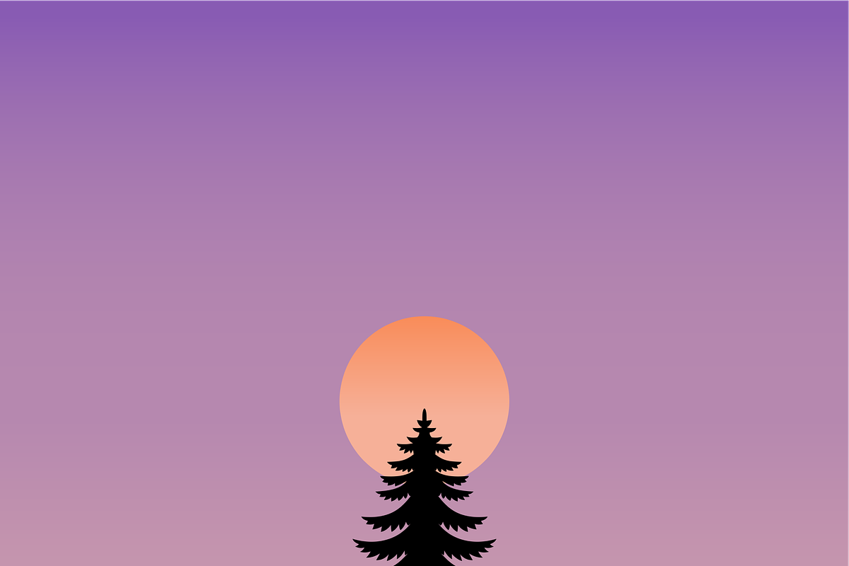 Lone Pine Dusk Printable - Minimalis, an Illustration by KhaledMuhammad1