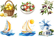 Greece Summer Clipart, an Illustration by Designking (Thumbnail 2 of 3)
