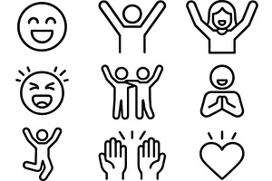 Vector illustration of joyful line, an Illustration by ZinetroN