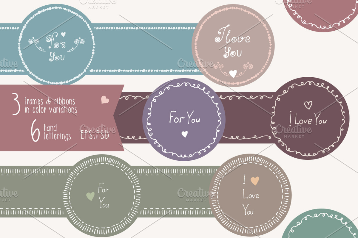 Hand drawn patterns. Love theme preview 4