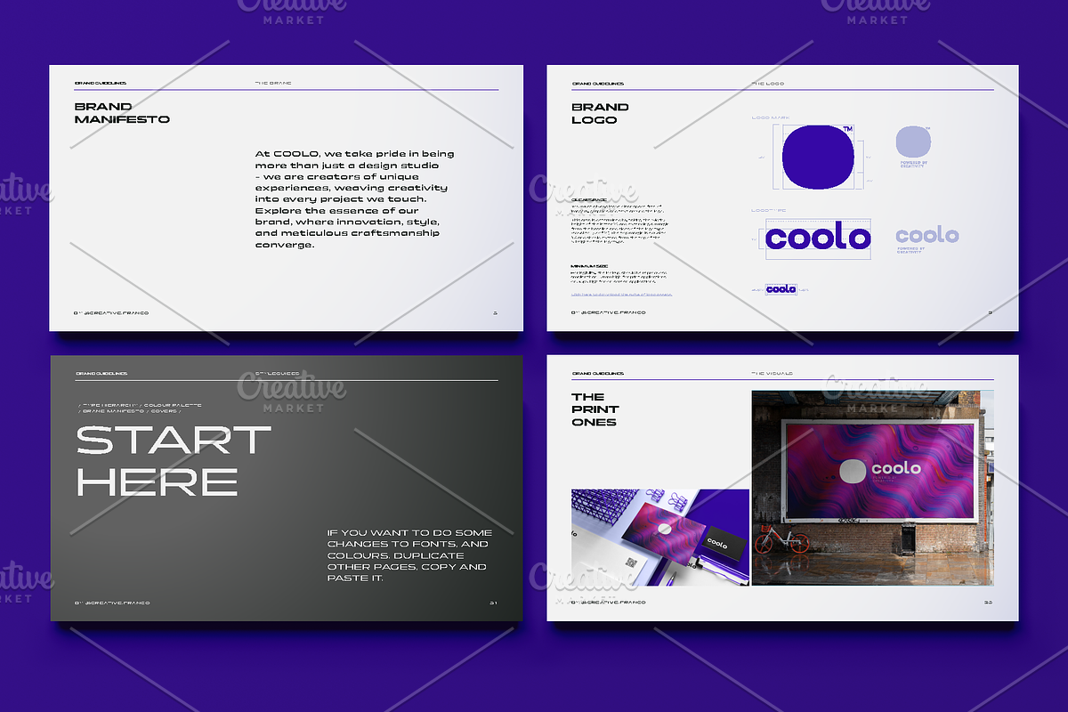 COOLO  Brand Guidelines Template, a Presentation Template by @creative.franco (Photo 5 of 9)