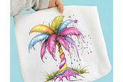 Whimsical Summer Palm Tree Clipart, an Illustration by designcity5 (Thumbnail 3 of 5)