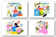 10 Online Ticket Travel Illustration, a Person Illustration by denayunebgt (Thumbnail 3 of 4)