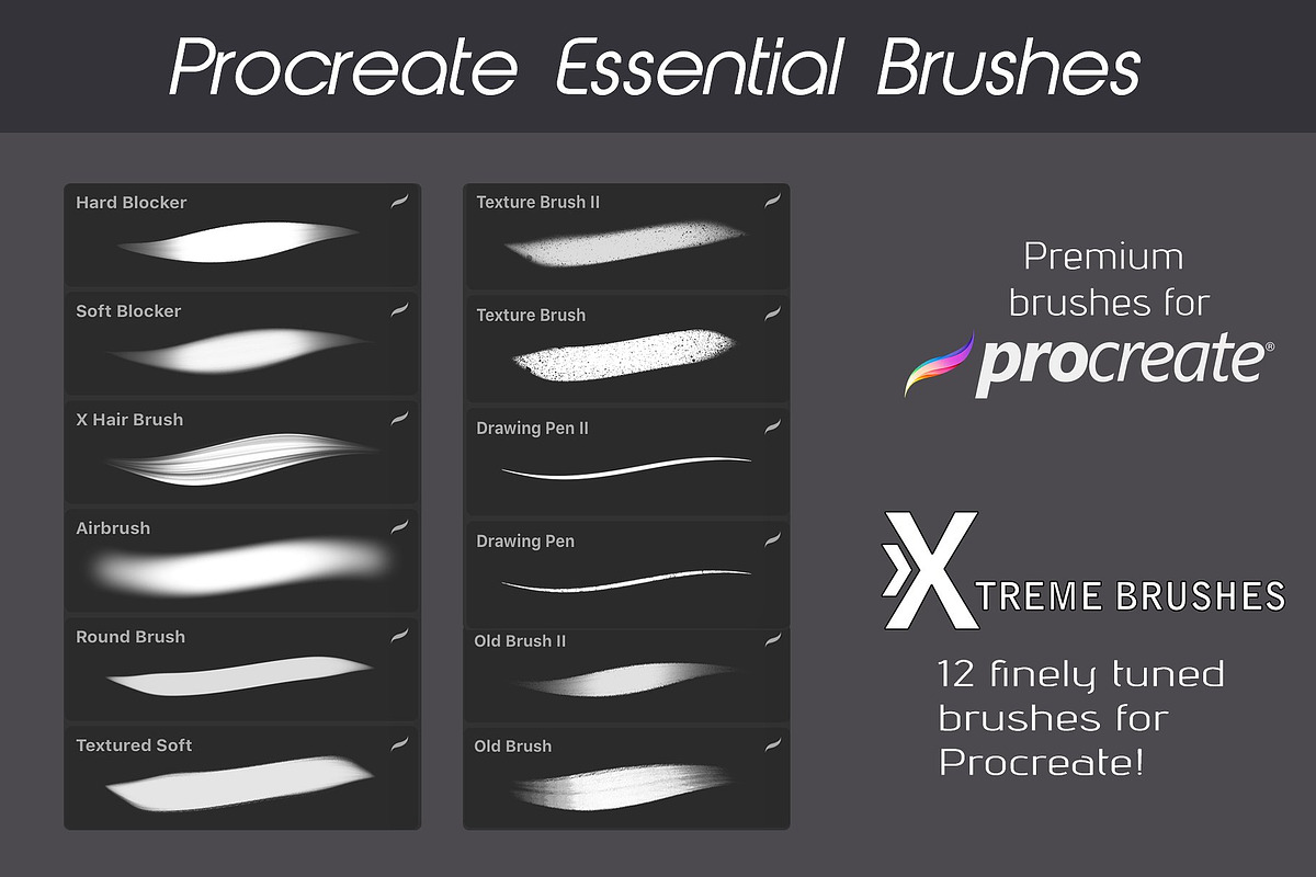 Procreate MEGA BUNDLE! (1K+ BRUSHES), a Brush Add-On by Extreme Brushes (Photo 12 of 47)