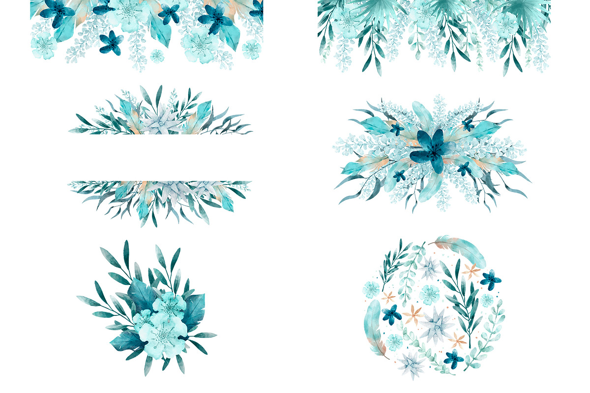 Blue-blue story clipart, a Texture Illustration by ZapolzunArt (Photo 5 of 6)