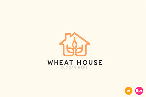 Wheat House Farming Logo Template