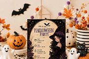 Gothic Witch Halloween Invitation, an Invitation Template by Arslan (Thumbnail 3 of 5)