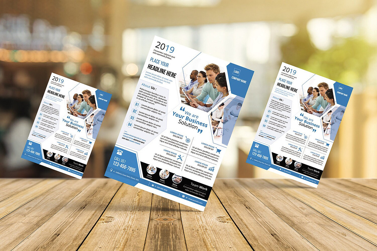 Corporate Business Flyer Template, a Flyer Template by retrographix (Photo 2 of 3)